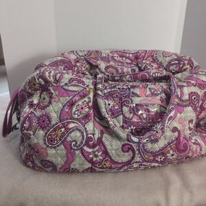 Vera Bradley Pink and Purple Paisley Travel Bag Weekender